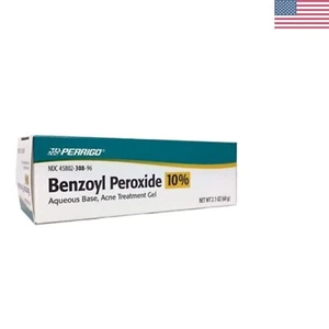 10% Benzoyl Peroxide Acne Treatment Gel, 2.1 oz - Travel Size for All Skin Types - Picture 1 of 4