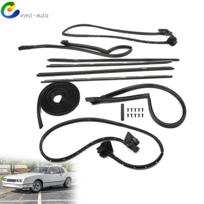 Seal Weatherstripping 9PCS Fit For 81-88 Monte Carlo Roof Rail Window Door Trunk - Image 1 of 4