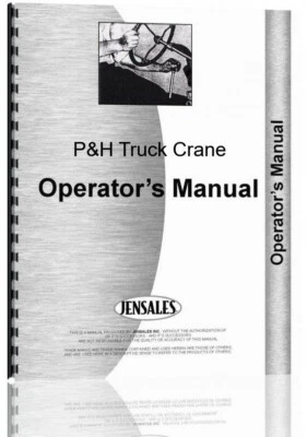Operators Manual P and H 55 Truck Crane - Image 1 of 4