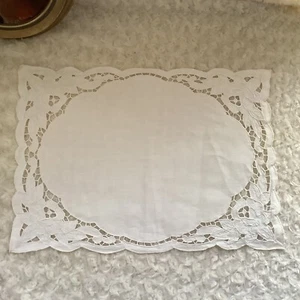 4 Fairycore thin cotton Pointe De Venise tableware vintage place mats 13"x17.5" - Picture 1 of 7