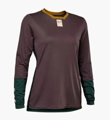 Fox Racing Women's Defend Long Sleeve MTB Jersey Brown Size Small 28968-602-S - Image 1 of 4