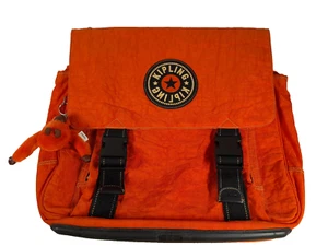 Vintage Kipling Messenger Bag Laptop Large Orange MISSING SHOULDER STRAP - Foto 1 di 14