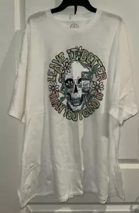 Leave It Better Than You Found It Graphic T Shirt Short Sleeve White Mens 3XL - Picture 1 of 3