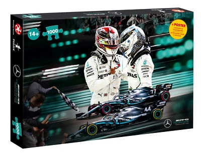 WINNING MOVES 1000 Teile Puzzle Mercedes AMG Petronas Motorsport Fanartikel Autorennen Formel1