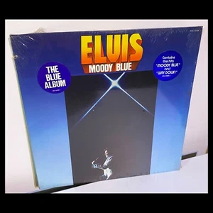 Sealed 1977 ELVIS PRESLEY "MOODY BLUE" LP Transparent Blue Vinyl w HYPE STICKERS - Picture 1 of 5