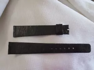 watchstrap watch band strap 19mm genuine lizard black L exotic hadley roma long - Picture 1 of 3
