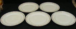 Haviland & Co. Limoges Juego de 5 platos de ensalada floral, porcelana multicolor, antiguo - Imagen 1 de 5