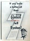 Wakefield CASTROL Motor Oil 'Captain EYSTON' Advert - 1936 Art Deco Print