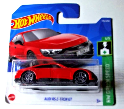 Hot Wheels - Audi RS E-Tron GT - Red - Short Card - HW Green Speed 2022 - HCX39 - Image 1 of 3