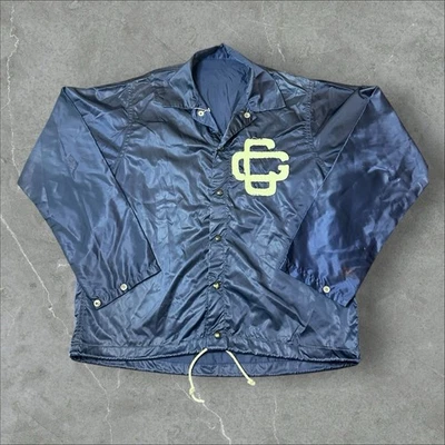Chaqueta de béisbol vintage de los años 40 MacGregor Coaches parche de nailon satinado talla 42 azul Foto 1 de 4