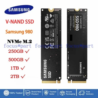 SAMSUNG SSD 980 250GB 500GB 1T 2T NVMe Internal Hard Disk For Laptop Desktop lot - Image 1 of 4