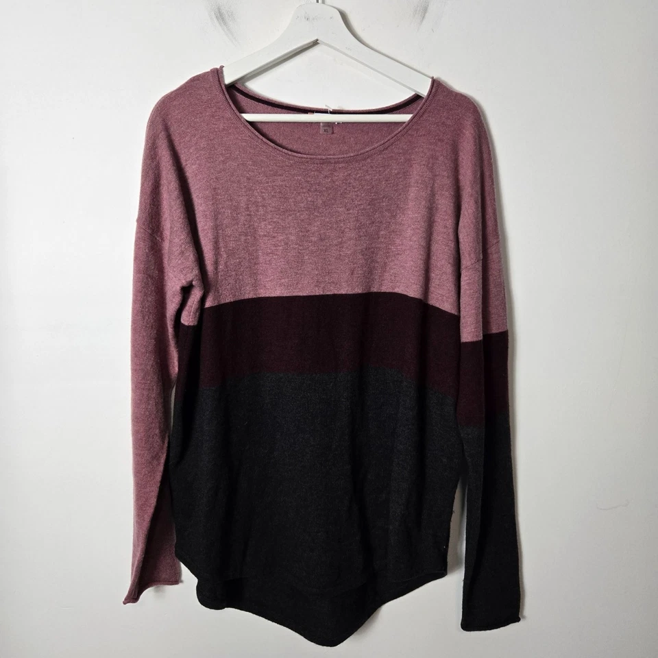 Smartwool Size XL Shadow Pine Sweater Merino Wool Blend Colorblock Pullover - Image 1 of 4