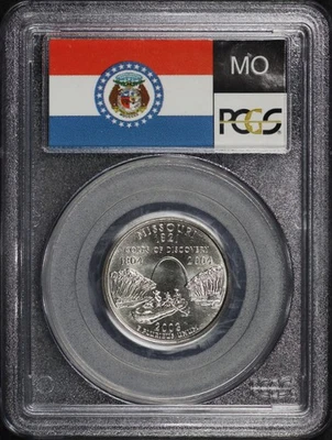 2003-P Missouri State Quarter PCGS MS-67 with MO Flag Label - Image 1 of 2