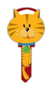 Lucky Line B115S Brass Enamel-Coated Schlage Cat Shape Blank Key (Pack of 5) - Picture 1 of 1