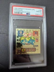 1996 AMADA POKEMON JAPANESE #186 VENUSAUR STICKER COLLECTION PSA10 - Picture 1 of 2