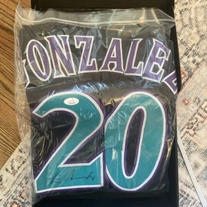 Luis Gonzalez Signed Arizona Diamondbacks Jersey With JSA COA size XL - Picture 1 of 5