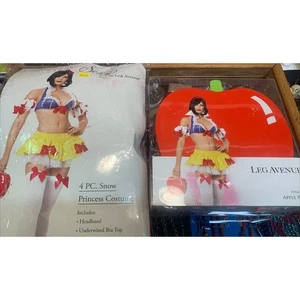 Leg Avenue 82293 Snow White Princess Halloween Costume Size M/L & Apple Purse - Picture 1 of 4