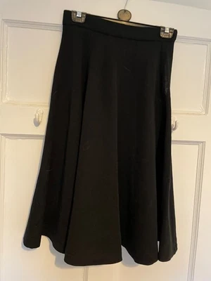 Cathy Hardwick, black wool flared skirt, s 8 - Image 1 of 4