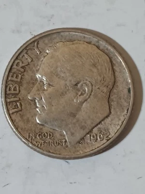 1962-D Roosevelt Silver Dime Reverse WRPM-007 Variety  D/D Tilted (Rotaded) - Image 1 of 4