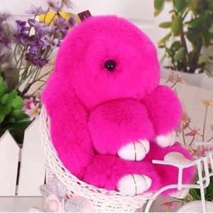 Cute Charm Key Chain Bag pendant Plush Bunny Toy Rabbit Fur Doll Gifts Keychain - Picture 1 of 36