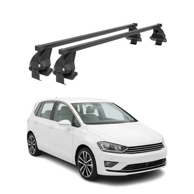 Menabo Dachträger Grundtäger für VW Golf Sportsvan 2014-2020 50kg Stahl Schwarz
