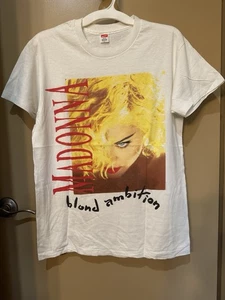 Vintage Madonna Blond Ambition World Tour 1990 T-Shirt Authentic Large - Picture 1 of 7