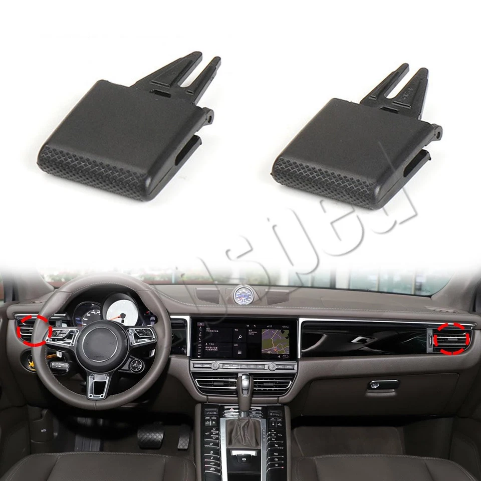 2x Clip de lengüeta de salida de aire de CA delantero izquierdo derecho reparación para Porsche Macan 2018-21 Foto 1 de 4