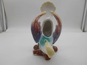 Bunter Vintage 7,25" tropischer Vogel mit erweiterten Flügeln Wandtasche - Bild 1 von 7