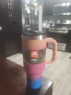 Vaso de acero inoxidable Ozark Trail 40 oz con mango aislado multicolor NUEVO Foto 1 de 4