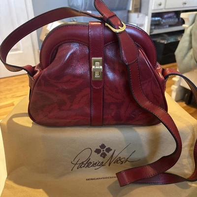 Patricia Nash Florentina Signature Floret /Vintage Red Crossbody - Image 1 of 4