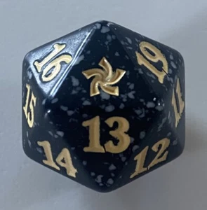 MTG FDN YELLOW 20-sided Spindown Die / Dice (19 mm) Foundations Combine Shipping - Picture 1 of 3