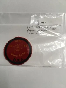 LOON LAKE FELT PATCH 1954 CAMP? PATROL MEDALLION SIZE IN53 - Picture 1 of 1