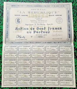 Paris IX ème 42 Rue Blanche - Rare & Déco Journal La République du 31/03/1930 - Picture 1 of 1