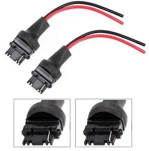 Pigtail Wire Male Socket 3156 T25 Two Harness Cable Rear Turn Signal Light Plug - Picture 1 of 5