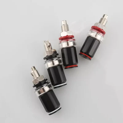 Vergoldeter & Rhodium Polklemme Buchse Terminal für HiFi Lautsprecher （4 Stück） - Bild 1 von 4