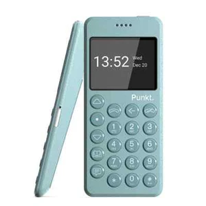 Punkt MP02 Minimalist Mobile Phone Light Blue 4G LTE Bluetooth Wi-Fi Android - Afbeelding 1 van 4