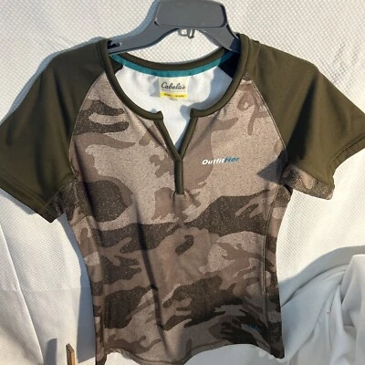 Cabela’s OutfitHer camouflage shirt Woman’s Size Med,Hunting Vibe Short Sleeve - Image 1 of 4