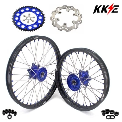 KKE 21/19 Cast MX Wheels Rims Set Fit Yamaha YZ125 YZ250 1999-2025 YZ250F YZ450F - Image 1 of 4