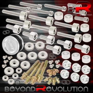 For Honda B16 B18 Cup Header Cam Cap M6 Fender Valve Washers Kit Silver - Picture 1 of 6