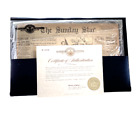 The Sunday Star March 7, 1920 Historic Newspaper with Case and COA