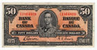 Bank of Canada 1937 $50 Fifty Dollars Gordon-Towers King George VI Good VF++