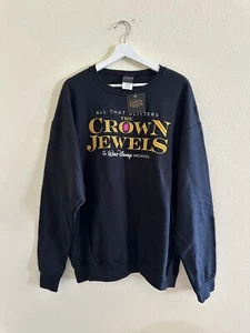 Crown Jewels Walt Disney Archives Sweater Unisex Size XL Black Long Sleeve - Picture 1 of 4