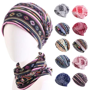 Elastic Women Men Beanies Hijab Hat Muslim Head Wrap Baggy Bonnet Chemo Caps Hat - Picture 1 of 30