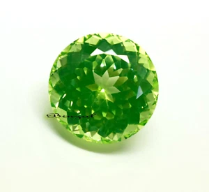 28-30 CT Natural Peridot With Yellow Tint Rare Mixed Color Round Loose Gemstone - Picture 1 of 9