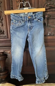 TCP The Childrens Place Girls 3 T Ruffle Flare Stretch Jeans Adj Waist 5 Pocket - Picture 1 of 7