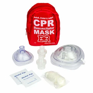 Ever Ready First Aid Adult and Infant CPR Mask Combo Kit with 2 Valves - Picture 1 of 7
