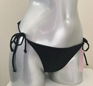 Nwt Victorias Secret Essential Cheeky String Black Bikini Swim Bottom XL - Picture 1 of 5