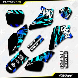 Ice Blue Fierce Racing Graphics Sticker Kit fits Suzuki DRZ125 01-07 DRZ 125 - Picture 1 of 2
