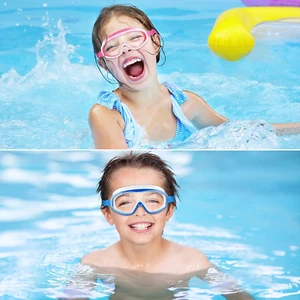 Kids Swim Goggles for Age 3-15, 2 Pack Kids Goggles for Swimming with Nose Co... - Picture 1 of 6