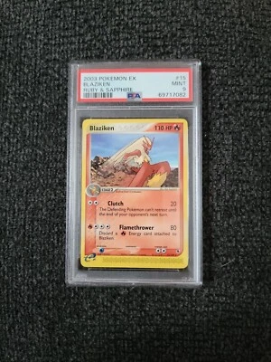 Pokémon EX Ruby & Sapphire Regular Finish Blaziken eReader 15/109 - PSA 9! PK422 - Image 1 of 2